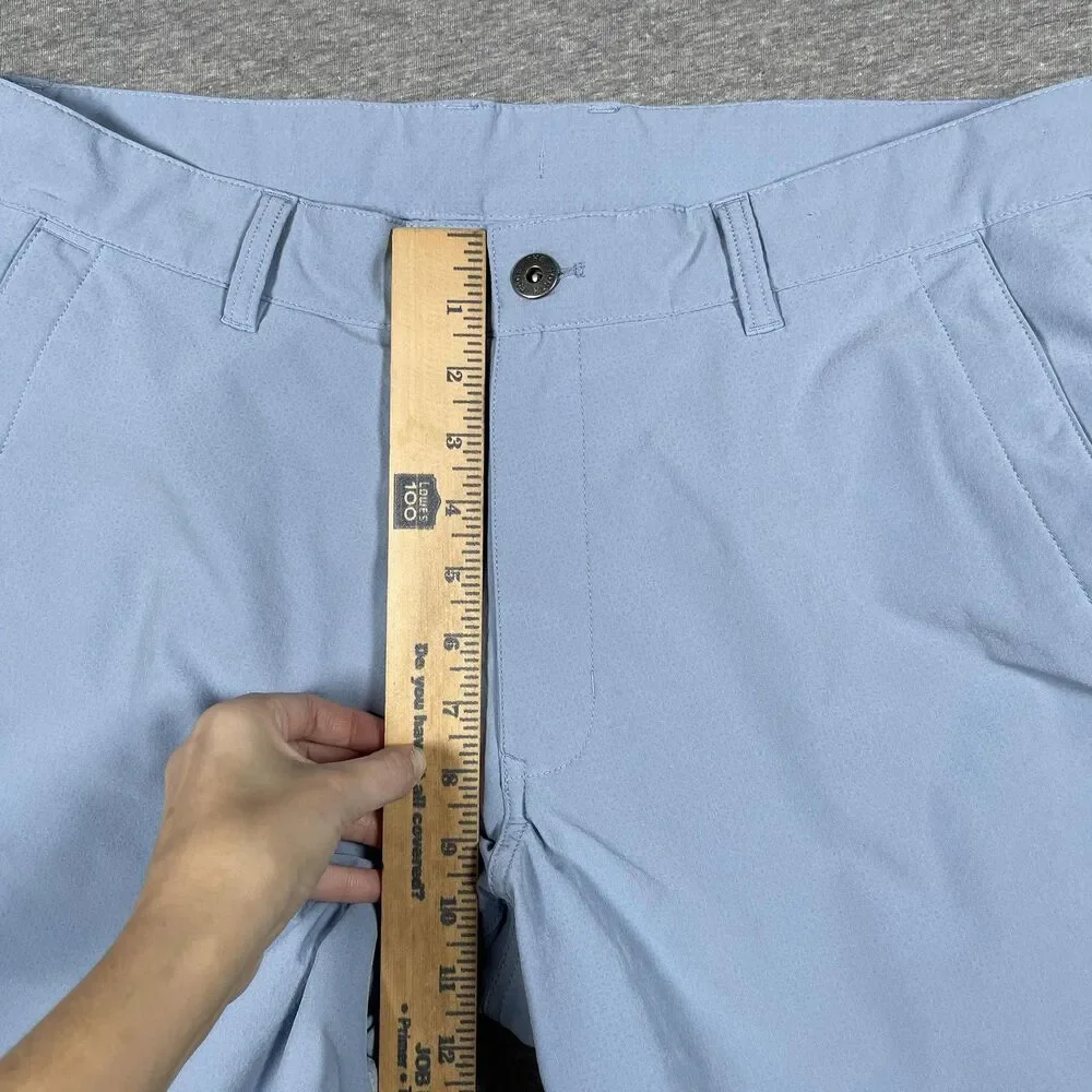The North Face Chino Shorts Mens 34 Blue Microfiber Polyester Casual Golf